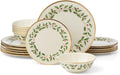 Lenox Dinnerware Set, Holiday 18-Piece Dinnerware Set, Service For 6, Porcelain Material, Dishwasher Safe, Home, Bowls, Dish Sets, Dinner Dishes, Plates And Bowls, Kitchen And Dining(Ivory, 18 Pieces)