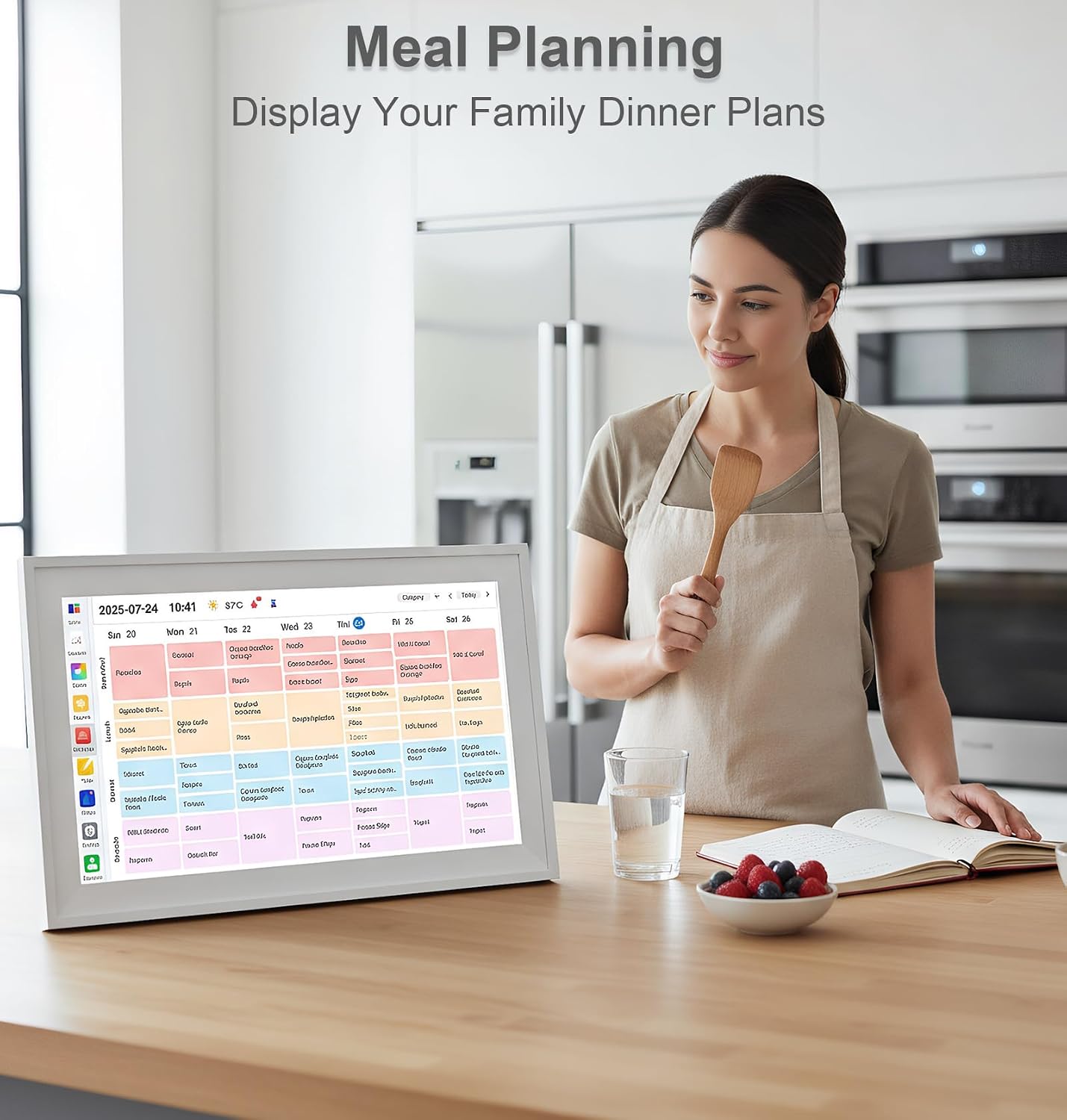 Digital Calendar, 15.6 inch Smart Wall Planner with Touch Screen, Electronic Calendar & Chore Chart Full HD Interactive Display for Family Schedules, Kid Activities Organizer Housework To-do List Reminder