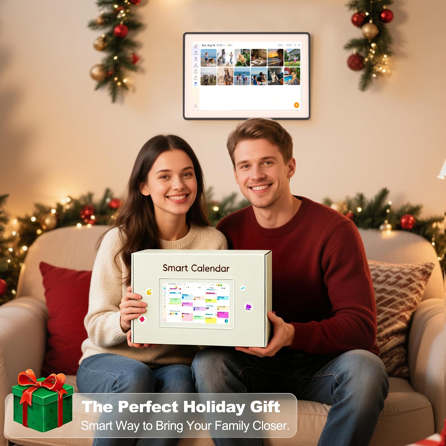15.6' Digital Wall Calendar–2026 Smart Digital Calendar Planner w/Touchscreen Chore Chart, Meal Planner & Calendar Sync – Ideal Thanksgiving, Christmas & New Year Gifts for Moms, Parents & Families