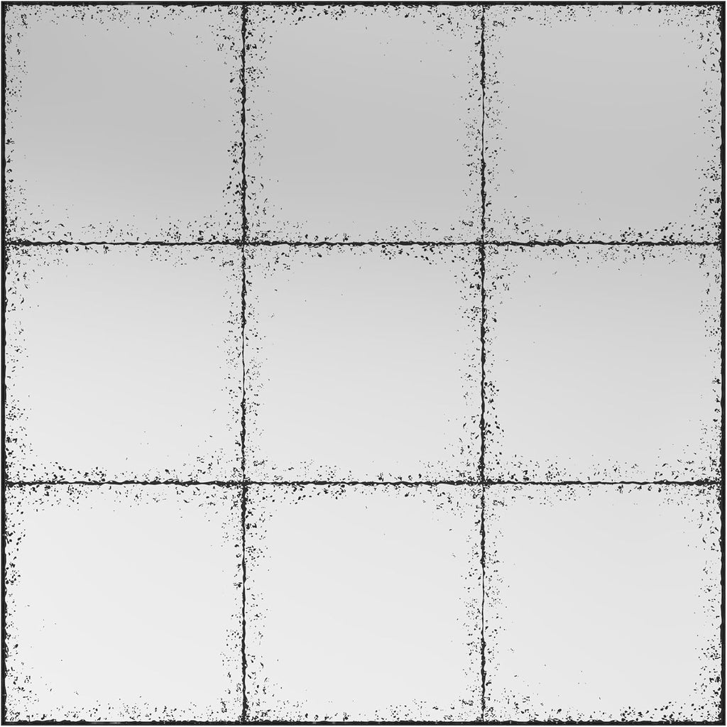 whitebeach Window Pane Black Mirror,Farmhouse Wall Mirror,Mantel Mirror for Fireplace/Entryway/Hallway/Living Room,36'X 36'