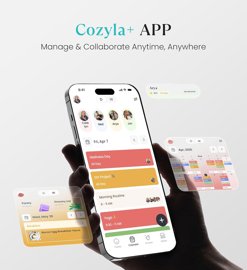 Cozyla Mate Calendar+ 2: 32' 4K Digital Calendar Wall Touch Screen Chore Chart Customizable Dashboard Smart Electronic Display for Family Schedule Meal Plan All App Support Wall Mount Planner for 2026