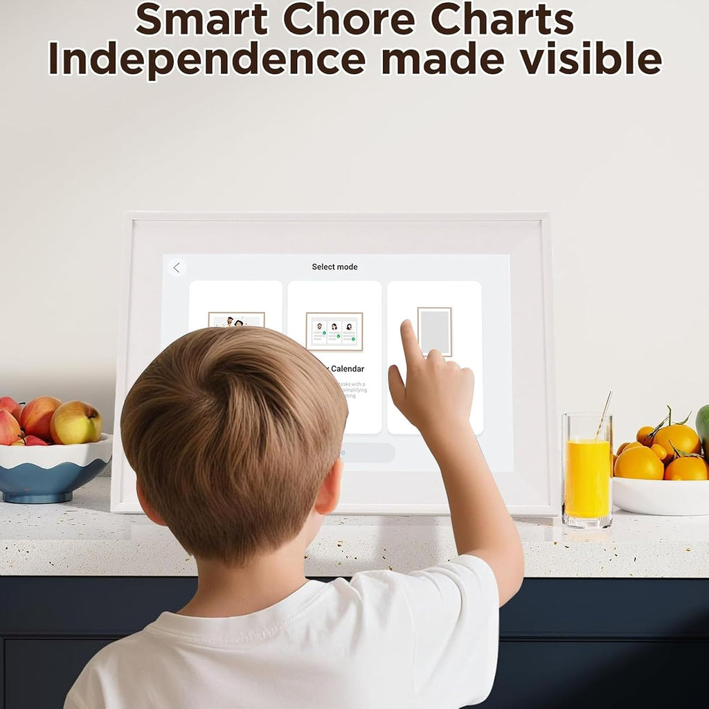 Digital Calendar, 10.1 Inch LCD Touch Screen Family Planner with WiFi Sync, Smart Photo Frame, Digital Display for Home Office Schedule