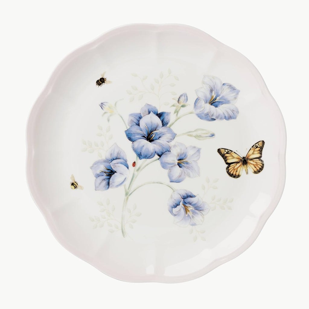 Lenox Dinnerware Set, Butterfly Meadow Pink 12-Piece Set, Service For 4, Porcelain Bowls, Plates And Bowls Set, Microwave Safe, Dishwasher Safe, Dishes, Home & Kitchen (Assorted, 12 Pieces)