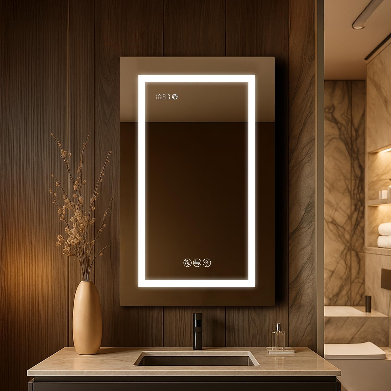 Blossom 20x32 LED Medicine Cabinet with Outlet & USB | CRI 90+ Lighted Bathroom Mirror with Storage | Blum Soft-Close Hinges, Recessed or Surface Mount, Anodized Aluminum Vanity Mirror