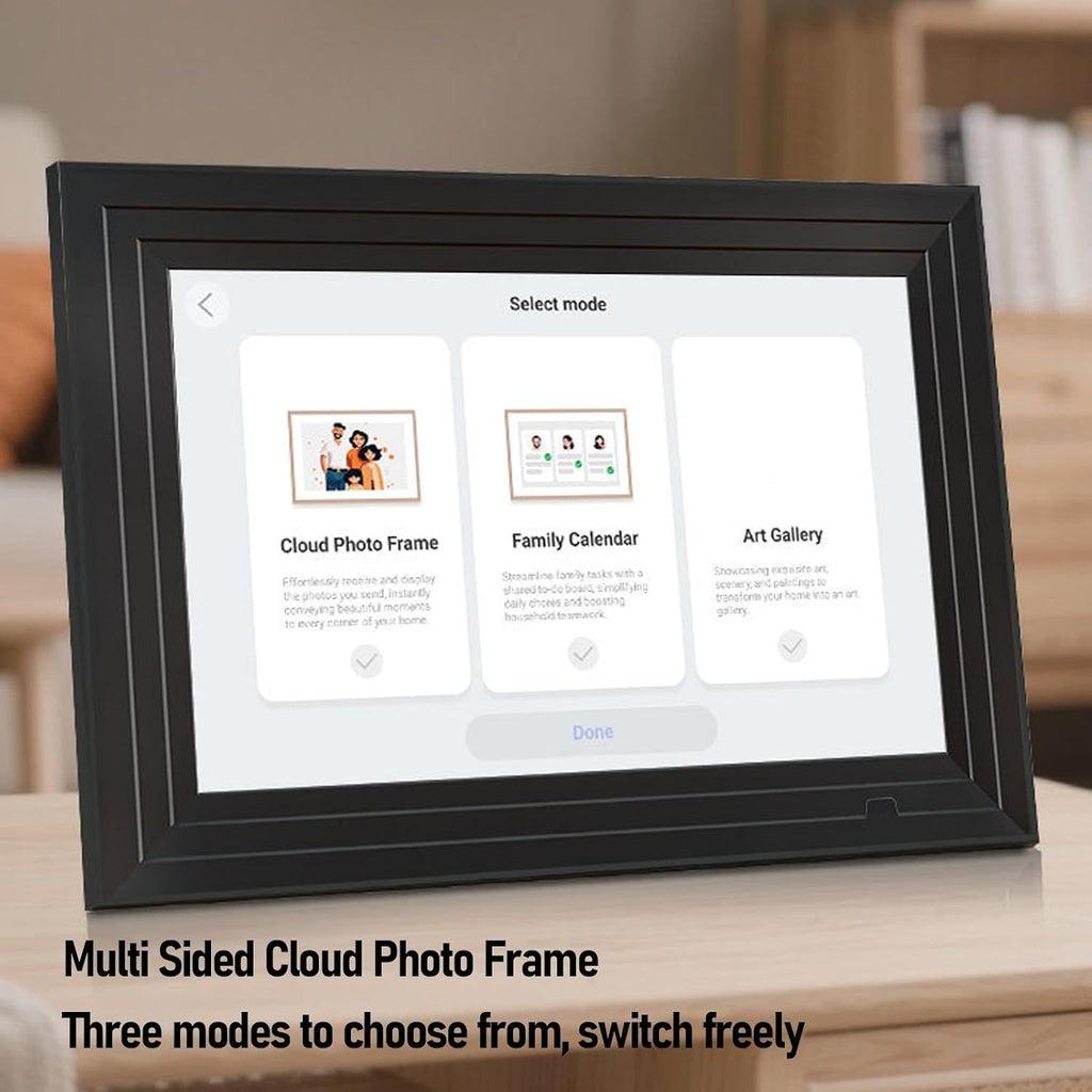Diydeg 10.1' Smart Digital Calendar Chore Chart, 1080P HD Touchscreen Interactive Display with APP & Picture Frame, Wall & Desk Mount Electronic Calendar for Family Schedules