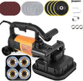 4 Head Concrete grinder Set, 4' Concrete Surface Grinder Floor Grinder, 3800W 0-6000RPM Concrete Surface Planer with Dust Extraction Shroud, Concrete Sander for Grinding Concrete Cement Marble