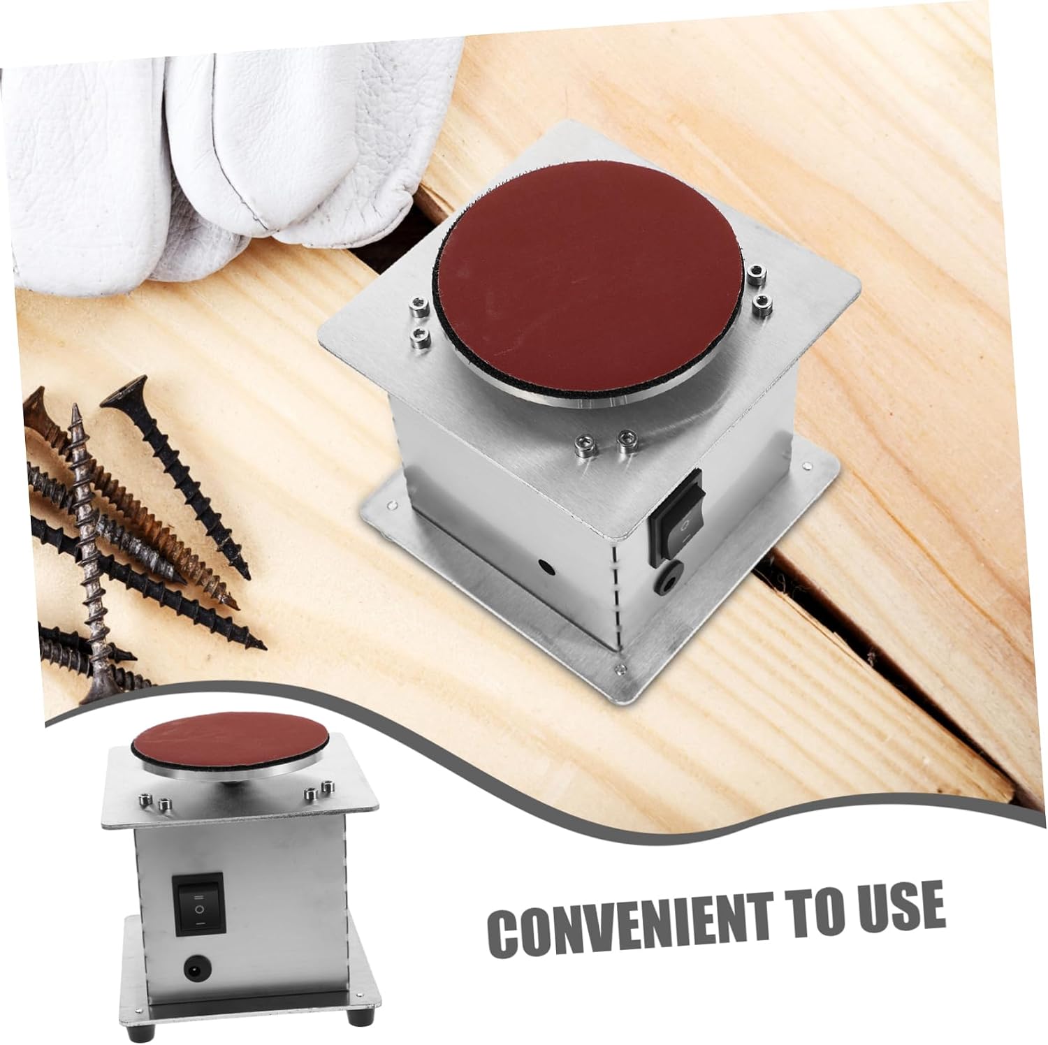 Holibanna Versatile Electric Sanding Machine Mini Polisher for Wood Metal Crafts Spindle Sander Drum Sander