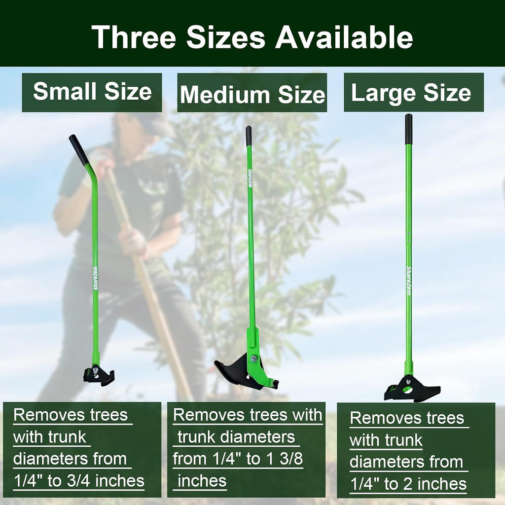Small Sapling Puller, Heavy-Duty High-Leverage Tree Puller Tool Fully Uproots Woody Stems ¼ inch - ¾ inches, Manual Tree Popper Tools for Trees Shrubs Vines Thorns with Large Root Systems
