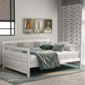 Harper & Bright Designs Wooden Daybed Full Size Frame, Classic Sofa Day Bed with Wood Slats Support & Wood Legs for Living Room, White