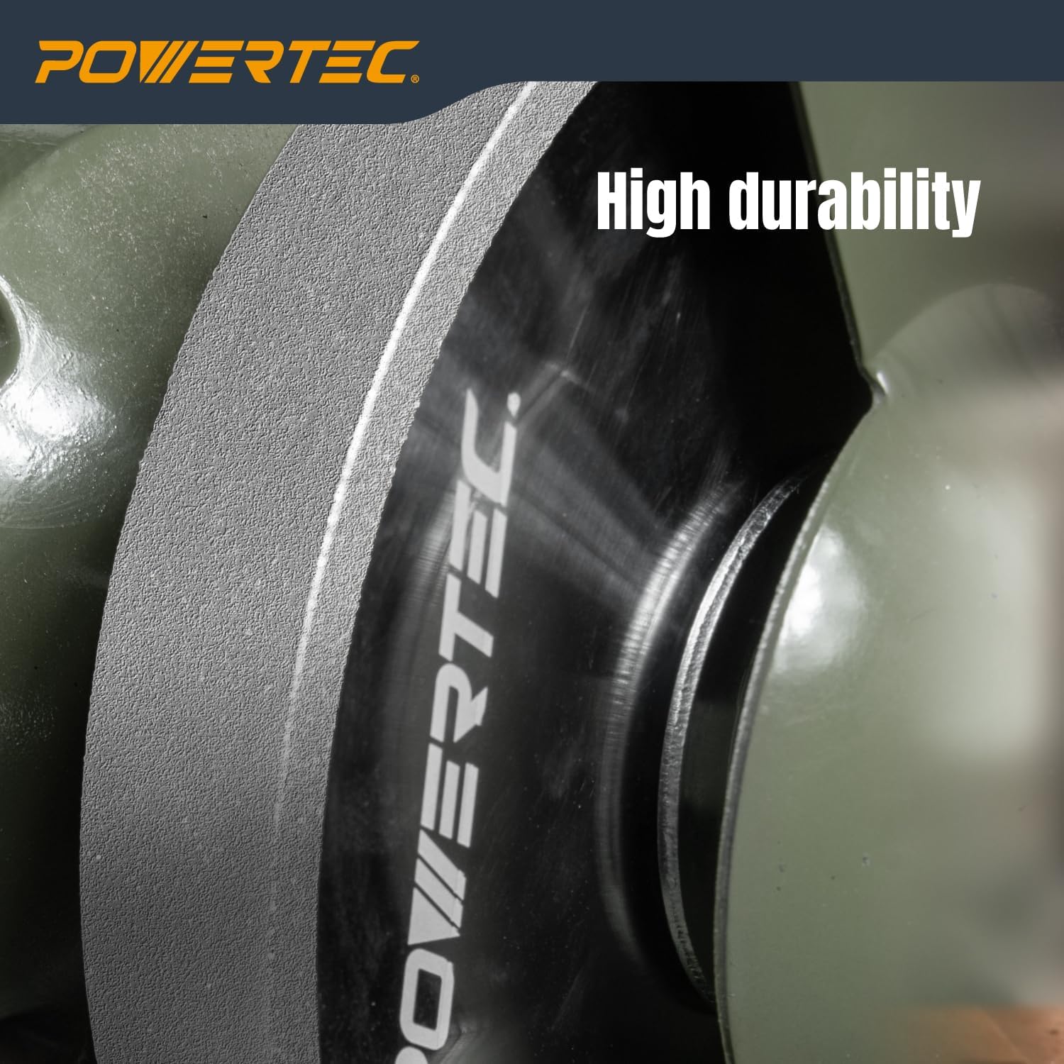 POWERTEC CBN Grinding Wheel 8 Inch 320 Grit, 1-1/2' Wide, 5/8' Arbor – Bench Grinder Sharpening Wheel for HSS Tools, Lathe Chisels, and Woodturning Tools (15705)