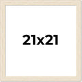 21x21 Frame Barnwood White Solid Wood Picture Frame Width 1.5 Inches | Interior Depth 0.5 Inches | Whitewashed Distressed Frame with UV Acrylic, Foam Board Backing & Hanging Hardware