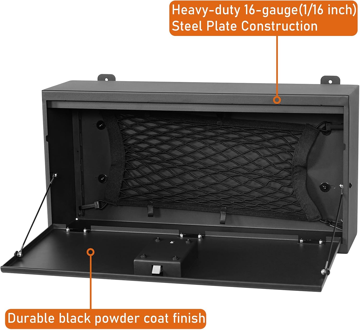 Hooke Road Wrangler TJ Tailgate Storage Lock Box Table Organizer for Jeep Wrangler TJ 1997 1998 1999 2000 2001 2002 2003 2004 2005 2006