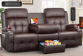 Recliner Sofa, Massage Flip Back Reclining Sofa 3 Seater Sets Heavy Weight Capacity, RV Loveseat Clearance, Recliner Couch with Storage, Cup Holders, Wall Hugger Couches for Living Room