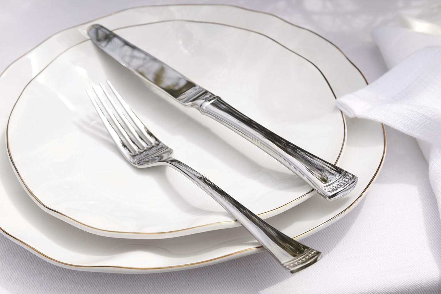 Lenox Dinnerware Set, Blue Bay 12-Piece Set, Service For 4, White Porcelain, Plates And Bowls Sets, Dishwasher And Microwave Safe, Home & Kitchen, Dish Plate, Dishes (White, 12 Piece)