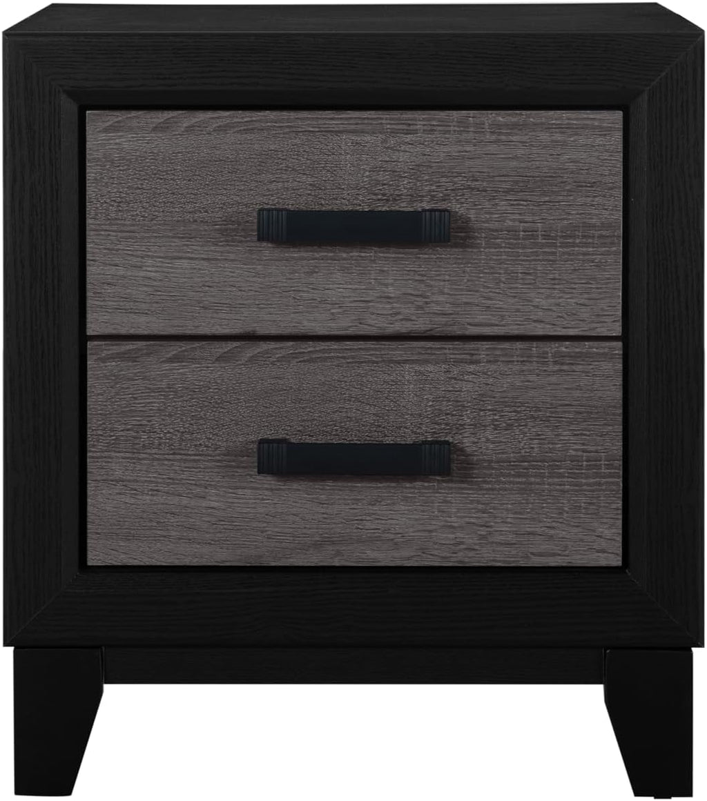 Grey and Black 5PC Full Bedroom Set