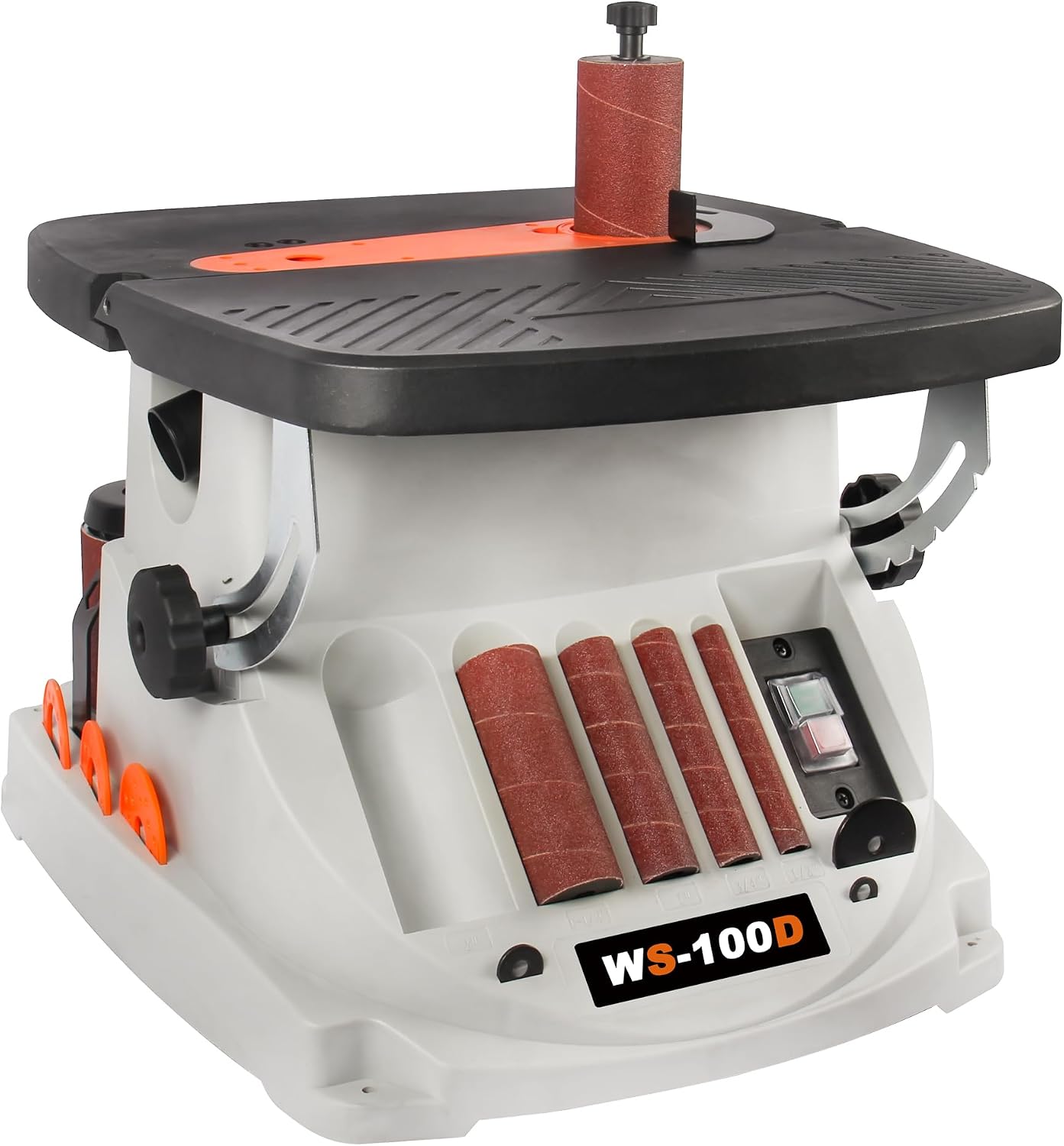4 x 24 Belt & Oscillating Spindle Sander, KAKA INDUSTRIAL WS-100D | 5 sanding sleeves included