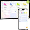 Digital Calendar,15.6-inch Digital Wall Planner & Chore Chart, Touchscreen Family Organizer for Schedules, Events & Reminders (Black)