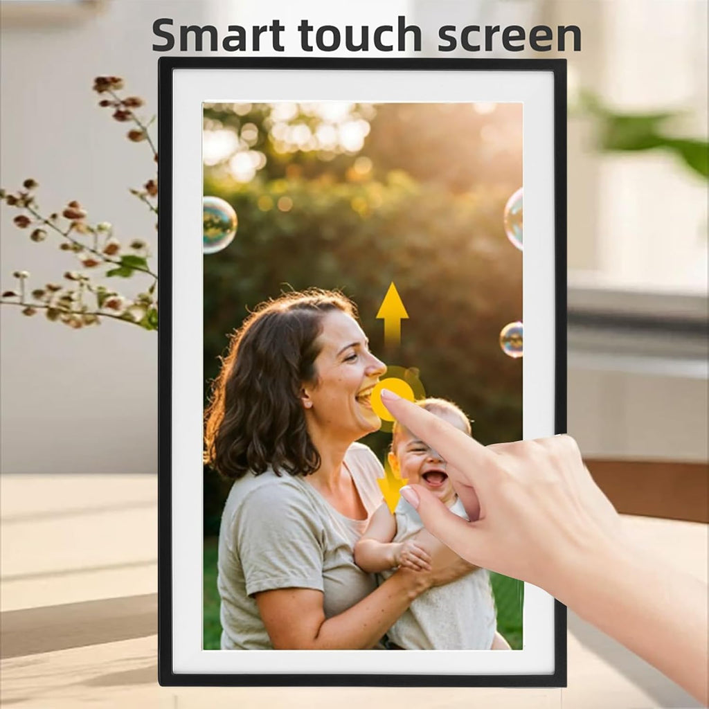 Dpofirs 15.6 inch Smart Digital Calendar Touchscreen, Wall Planner, Smart Family Schedules, Digital Picture Frame, for Seamless Scheduling (Black Frame)