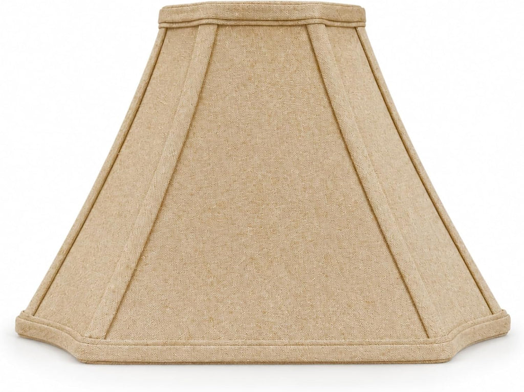 Royal Designs, Inc. BS-714-11AGL-2 Square Inverted Corner Bell Basic Lamp Shade, 5 x 11.5 x 8.5, Antique Gold, 2-Pack