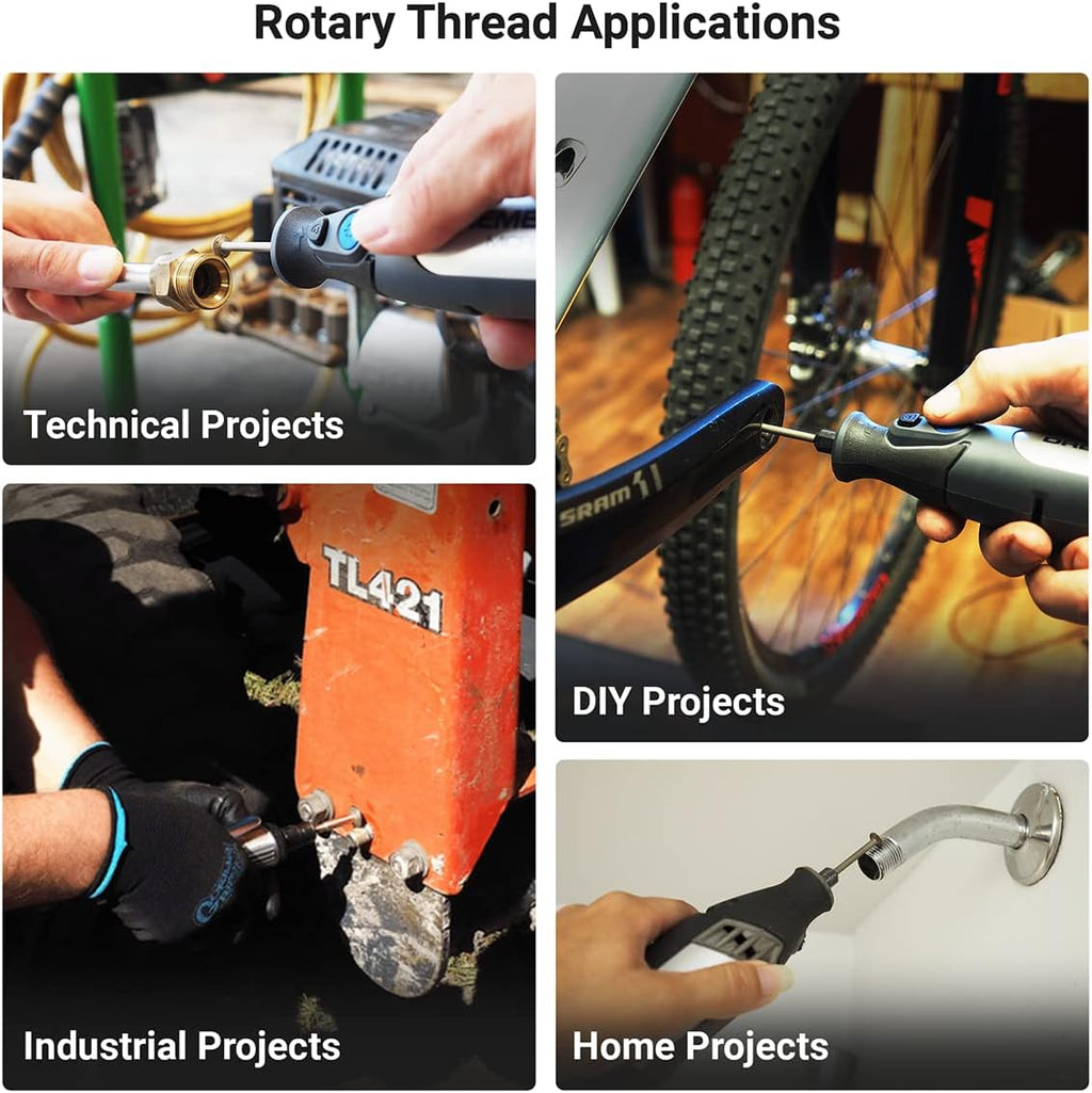 Repair Kits - Faster & Easier to Chase, Restore & Clean Internal or External Threads, All in One Universal Thread Files Set, Inch, Metric, Grooves, Glands, Acme, Buttress Thread