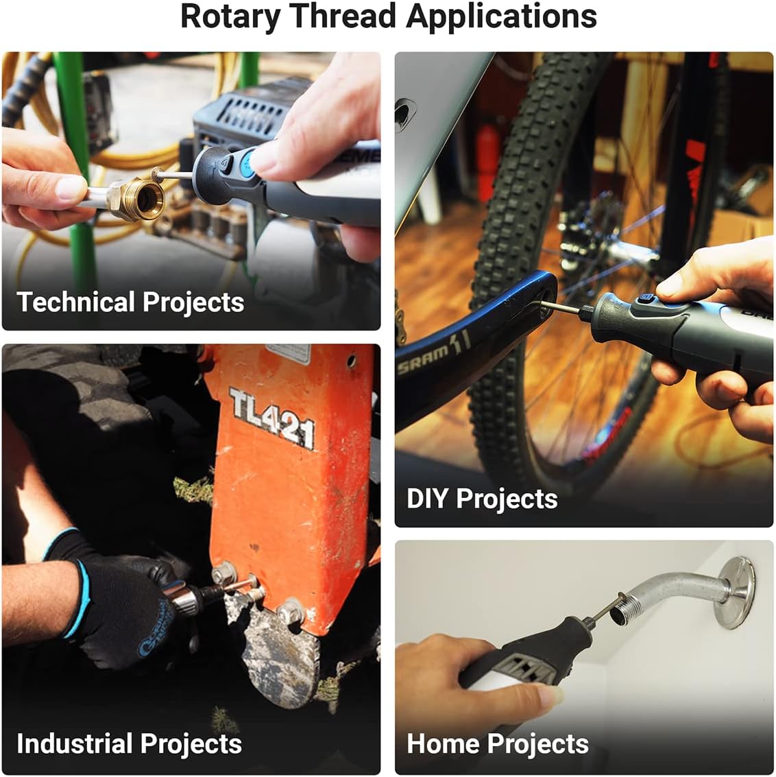 Repair Kits - Faster & Easier to Chase, Restore & Clean Internal or External Threads, All in One Universal Thread Files Set, Inch, Metric, Grooves, Glands, Acme, Buttress Thread