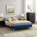 Modway MOD-6305-NAV Sutton Twin Performance Velvet Bed Frame, Navy