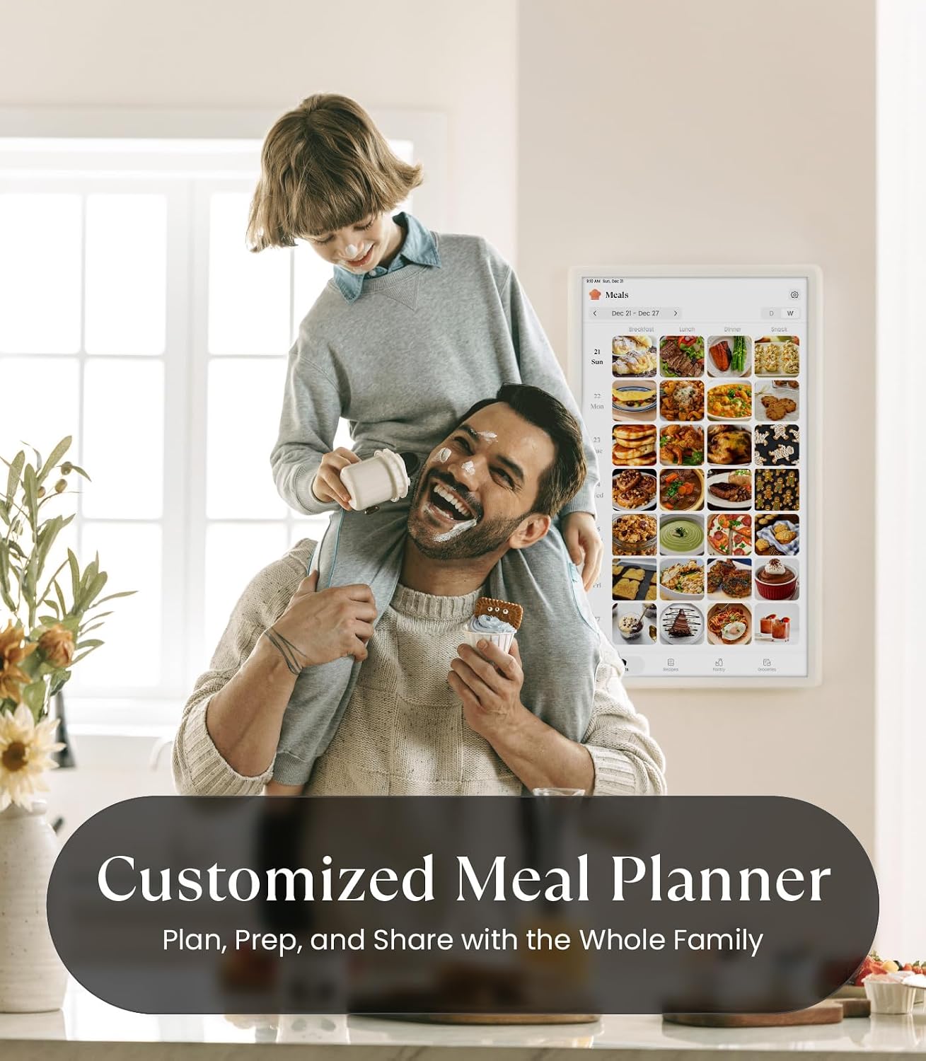 Cozyla Mate Calendar+ 2: 32' Digital Calendar Wall Touch Screen Chore Chart Customizable Dashboard Smart Electronic Display for Family Schedules Meal Plan All App Support Wall Mount Planner for 2026