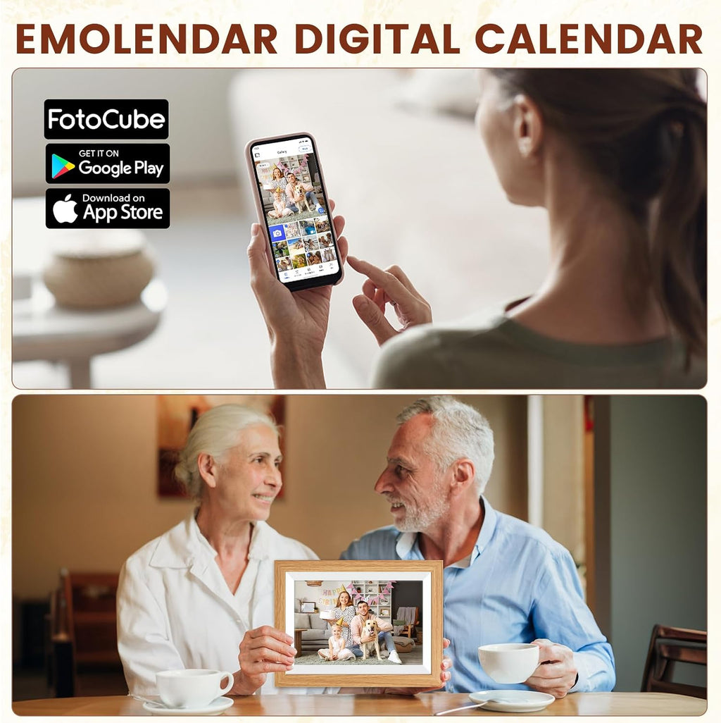 Digital Picture Frame,24' Digital Calendar Chore Chart HD Interactive Touchscreen,Smart Family Planner,Hearth Display Digital Calendar Wall & Desk Mountable for Seamless