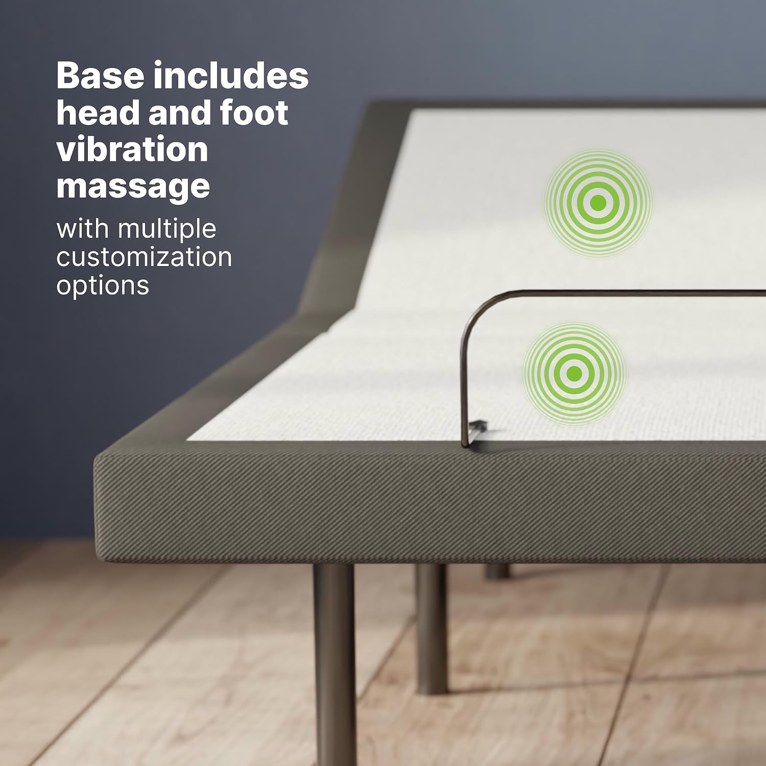GhostBed Adjustable Bed Frame Base with Wireless Remote - Zero Gravity & Massage Settings, USB Ports, Relaxing Adjustable Bed Frame Queen