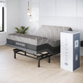 Sven & Son Harmony Adjustable Bed Base, Head and Foot Lift, Massage, Under-Bed Lights, USB, Gel Memory, Zero Gravity Smart Frame - Queen + 12 inch Memory Foam Matt (Medium)