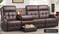 Recliner Sofa, Massage Flip Back Reclining Sofa 4 Seater Sets Heavy Weight Capacity, RV Loveseat Clearance, Recliner Couch with Storage, Cup Holders, Wall Hugger Couches for Living Room