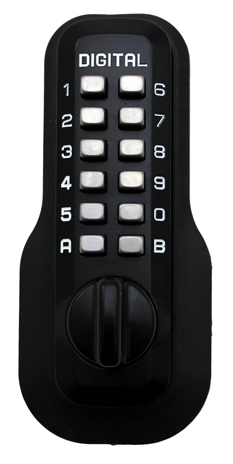 Digital Door Lock M210 Mechanical Keyless Deadbolt, Jet Black