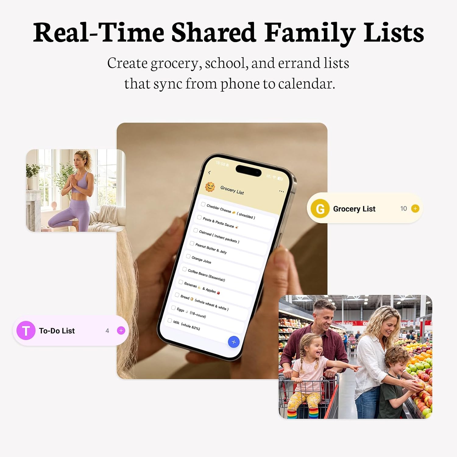 BSIMB 15.6 Inch Digital Calendar - Chore Chart, Meal Planner, Rewards System, Photo Display, Smart Electronic Calendar Touchscreen Interactive for Family Schedules, Seamless Scheduling White