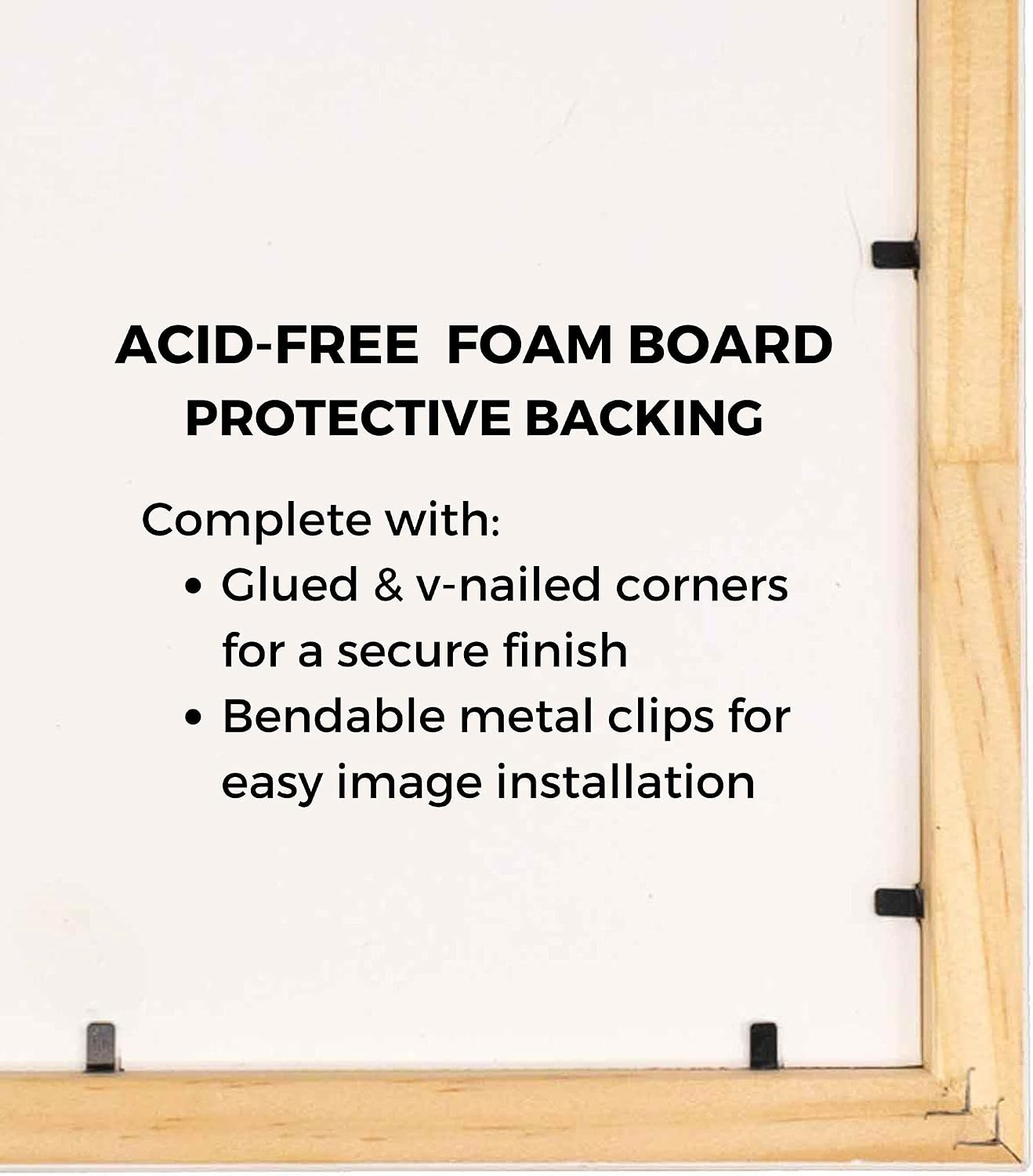 34x34 Frame Barnwood White Solid Wood Picture Frame Width 1.5 Inches | Interior Depth 0.5 Inches | Whitewashed Distressed Frame with UV Acrylic, Foam Board Backing & Hanging Hardware