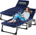LILYPELLE Folding Outside Chaise Lounge Chair with Mattress, 5 Position Adjustable Patio Folding Lounge Chair Reclining Chairs Perfect for Sunbathing, Camping, Pool, Beach, Patio
