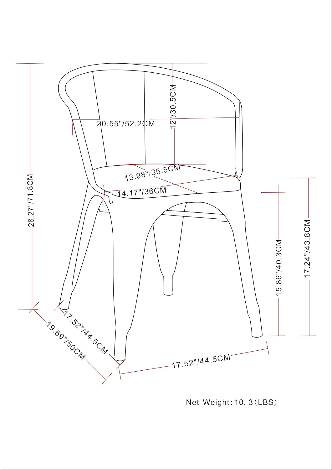 SIMPLIHOME Larkin Dining Arm Chair Set in Distressed Black, Silver, 20.1'W x 20.1'D x 28.2'H, Industrial Metal Chairs for Dining Room, Kitchen (Set of 2)