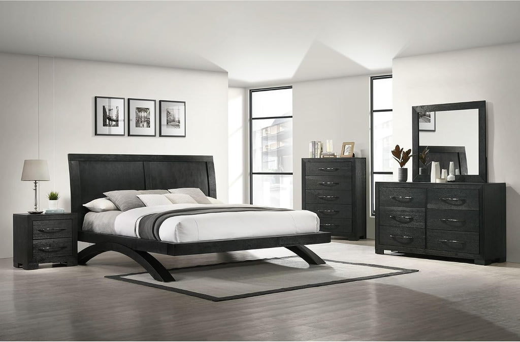Picket House Furnishings Kenn Full Panel 5PC Bedroom Set in Black