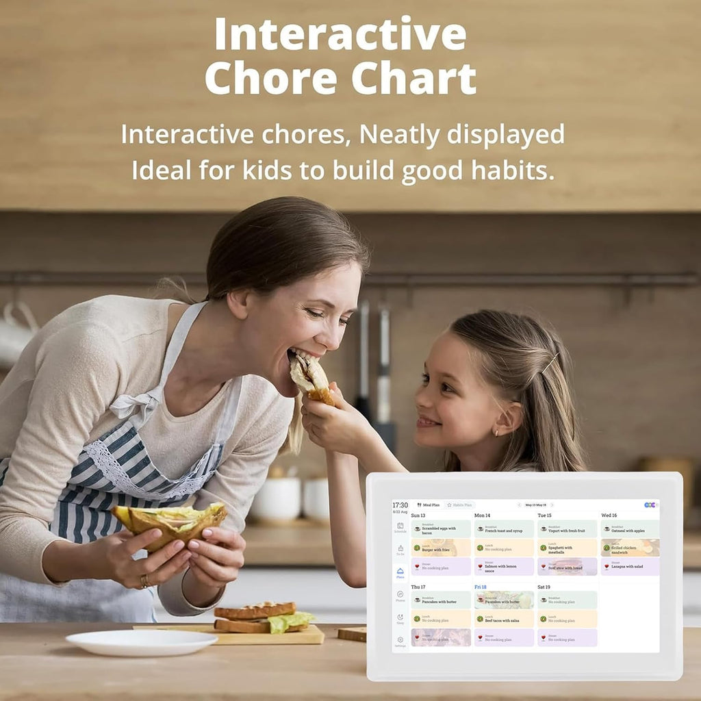 Sorandy 15.6 Inch Smart Digital Calendar, 32G 1920 X 1080 HD Touchscreen Interactive Display 2025 Electronic Family Planner with Meal Plan Chore Chart Electronic Photo Frame