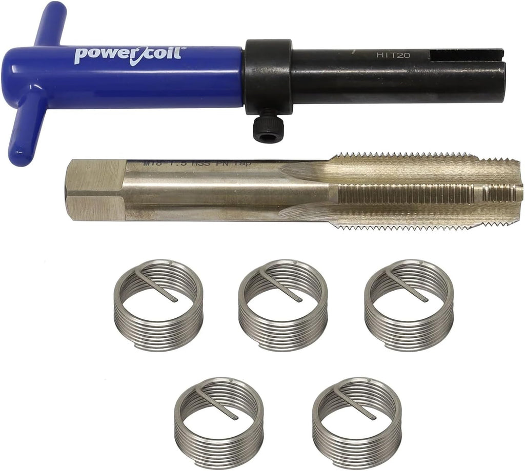 CTA Tools 98181 Spark Plug Thread Repair Kit - M18 x 1.5 -Repairs Threads in Materials Such as Cast Iron, Steel, Aluminum, and Other Metals and Plastics