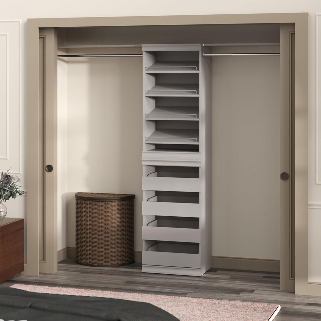 ClosetMaid 4598 Modular Storage Stackable Unit with 4 Drawers, Taupe