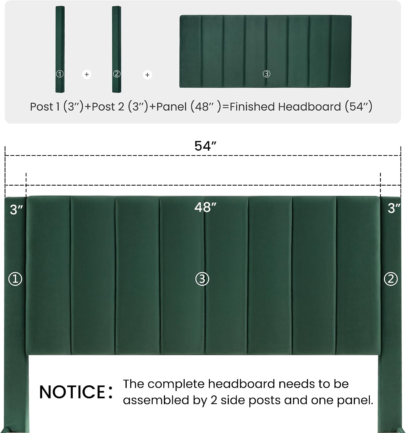 SHA CERLIN Full Bed Frame/Velvet Upholstered Platform Bed Frame with Headboard/Strong Wood Slats Support/Mattress Foundation/No Box Spring Needed - Green