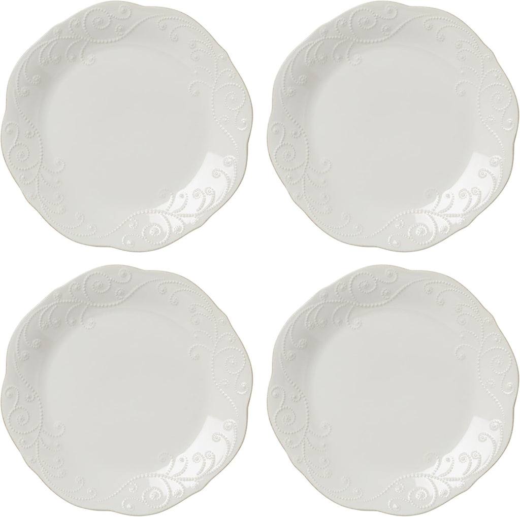 Lenox 890951 French Perle 12-Piece Plate & Bowl Dinnerware Set White