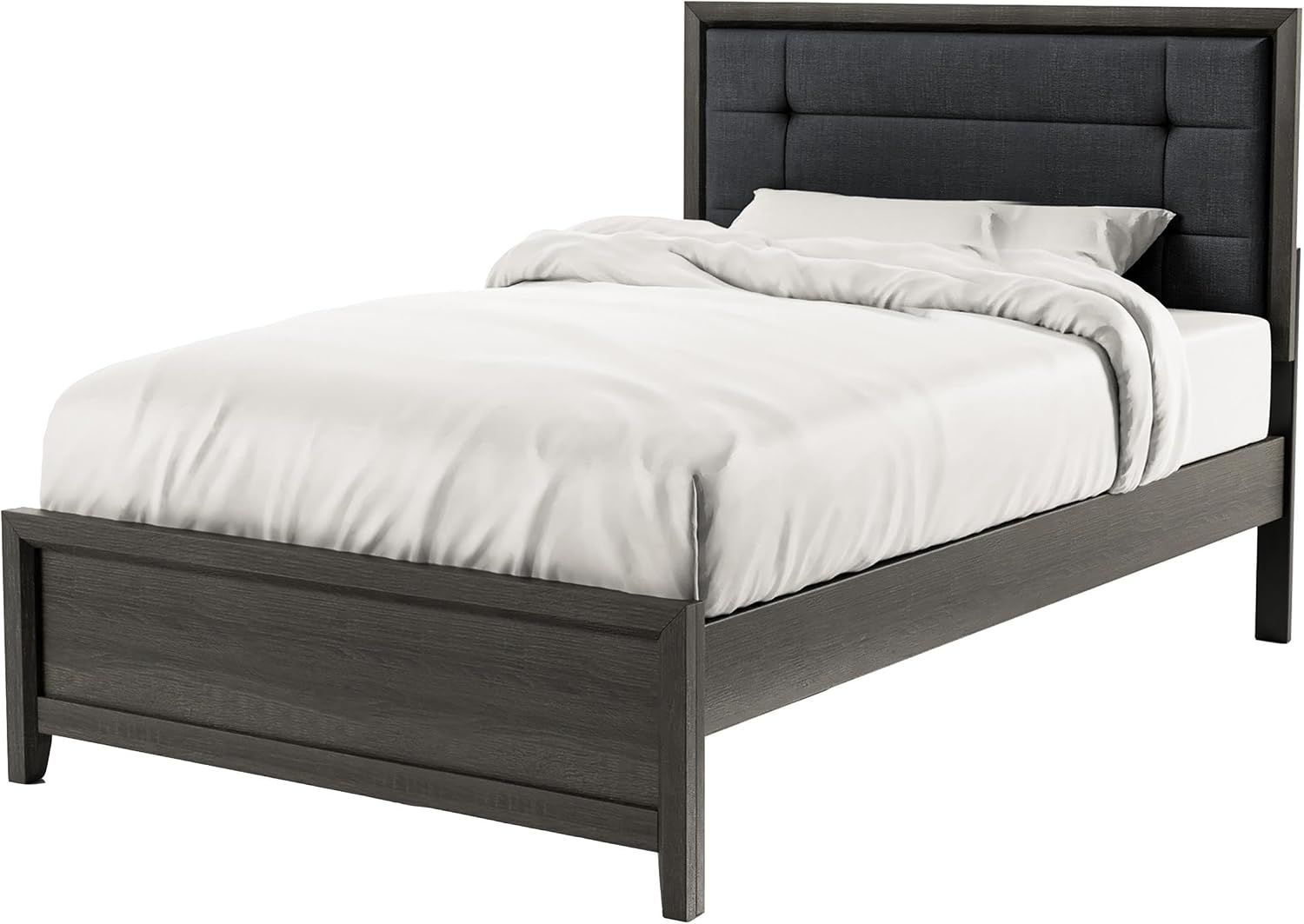 Furniture of America Livorn 3-Piece Gray Wood Bedroom Set - Full + 2 Nightstands