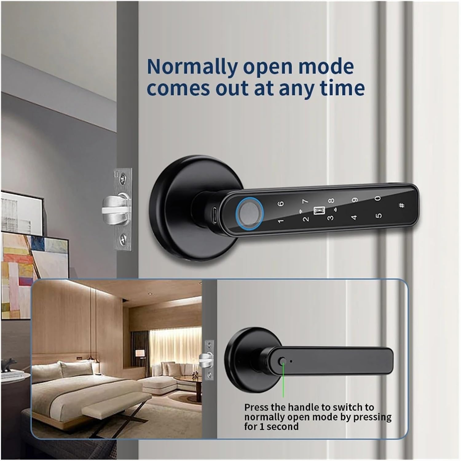 WiFi Outdoor Waterproof Smart Lock Fingerprint Biometric Digital Lock with Remote Control Electronic Lock Smart Door Lock(White 1pc)