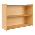 Angeles Value Line Narrow 2-Shelf Storage, 36' L x 26' H, Kids Storage Organizer, Kids Bookshelf for Classroom, Playroom, Nursery, Montessori School, Natural
