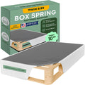 Greaton, 10' Twin Box Spring Only for Twin Size Bed – Amish-Made in the USA – Solid Wood Mattress Foundation with Stable & Quiet Support – Flat-Packed & Easy Assembly – White