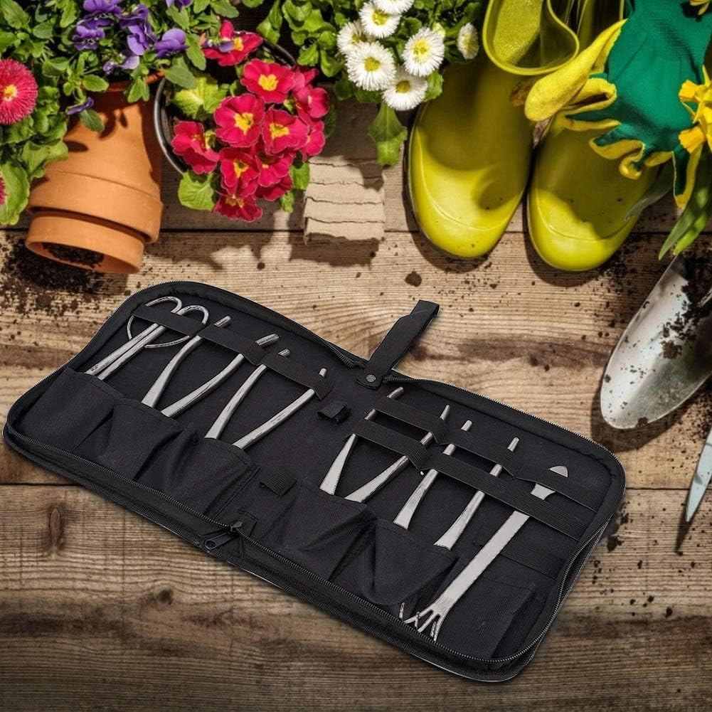 6X Bonsai tools, gardening plant and tree pruning tools, including concave shears, ball shears, trunk splitters and bonsai scissors.