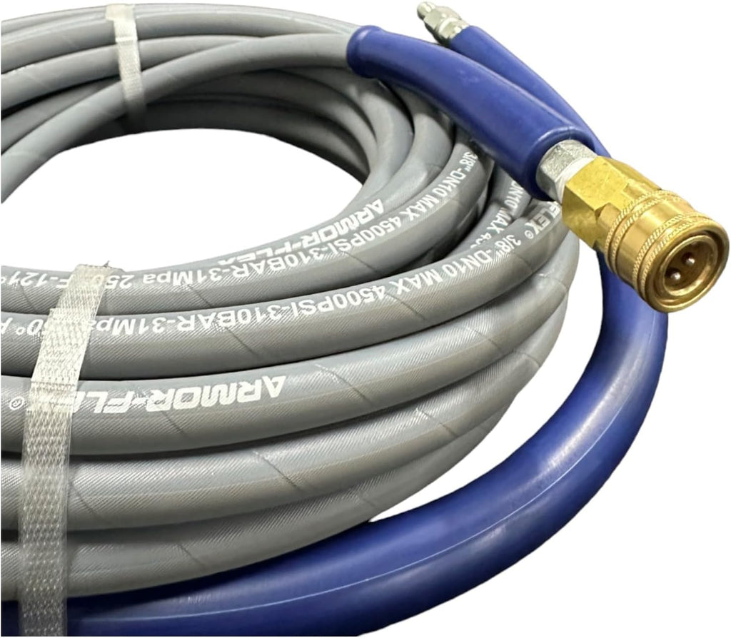 Pressure-Pro CHA1001GB 3/8 in. x 100 ft. Non-Marking 4000 PSI Pressure Washer Replacement Hose with Quick Connect