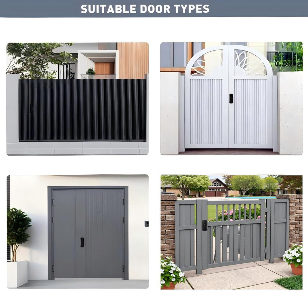 IP66 WiFi Smart Lock,Dual Fingerprint&Card,5-in-1 Yard Gate Lock | IP66 Outdoor Waterproof Smart Lock - Dual-Side Fingerprint & Card Entry - 5-in-1 Garden/Yard Gate Lock with WiFi Tuya App