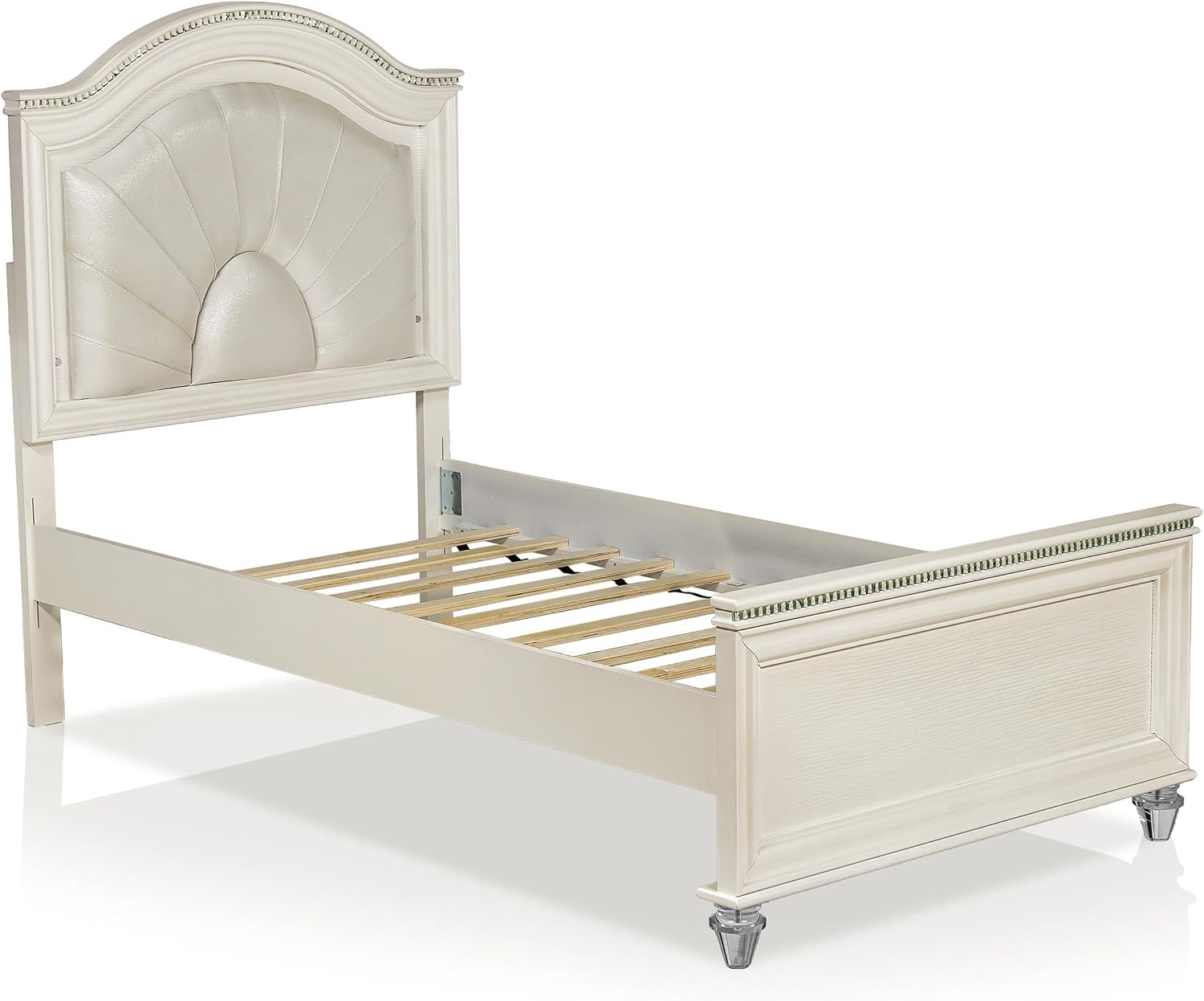 Furniture of America FOA Devado Contemporary 3-Piece White Wood Bedroom Set - Full + 2 Nightstands